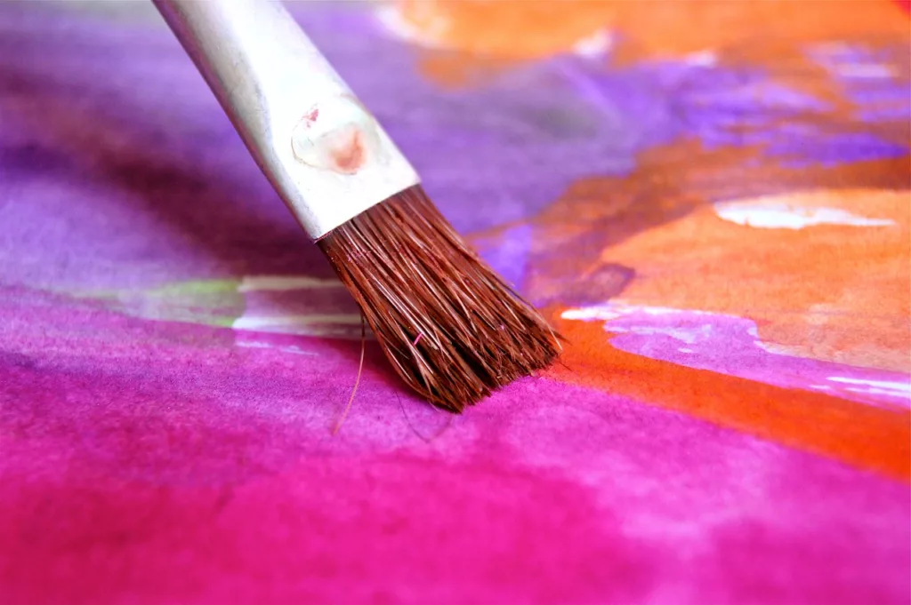 paint brush doing creative art