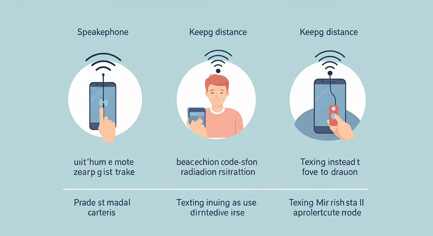 Evidence-based strategies to reduce cell phone radiation using distance and speaker