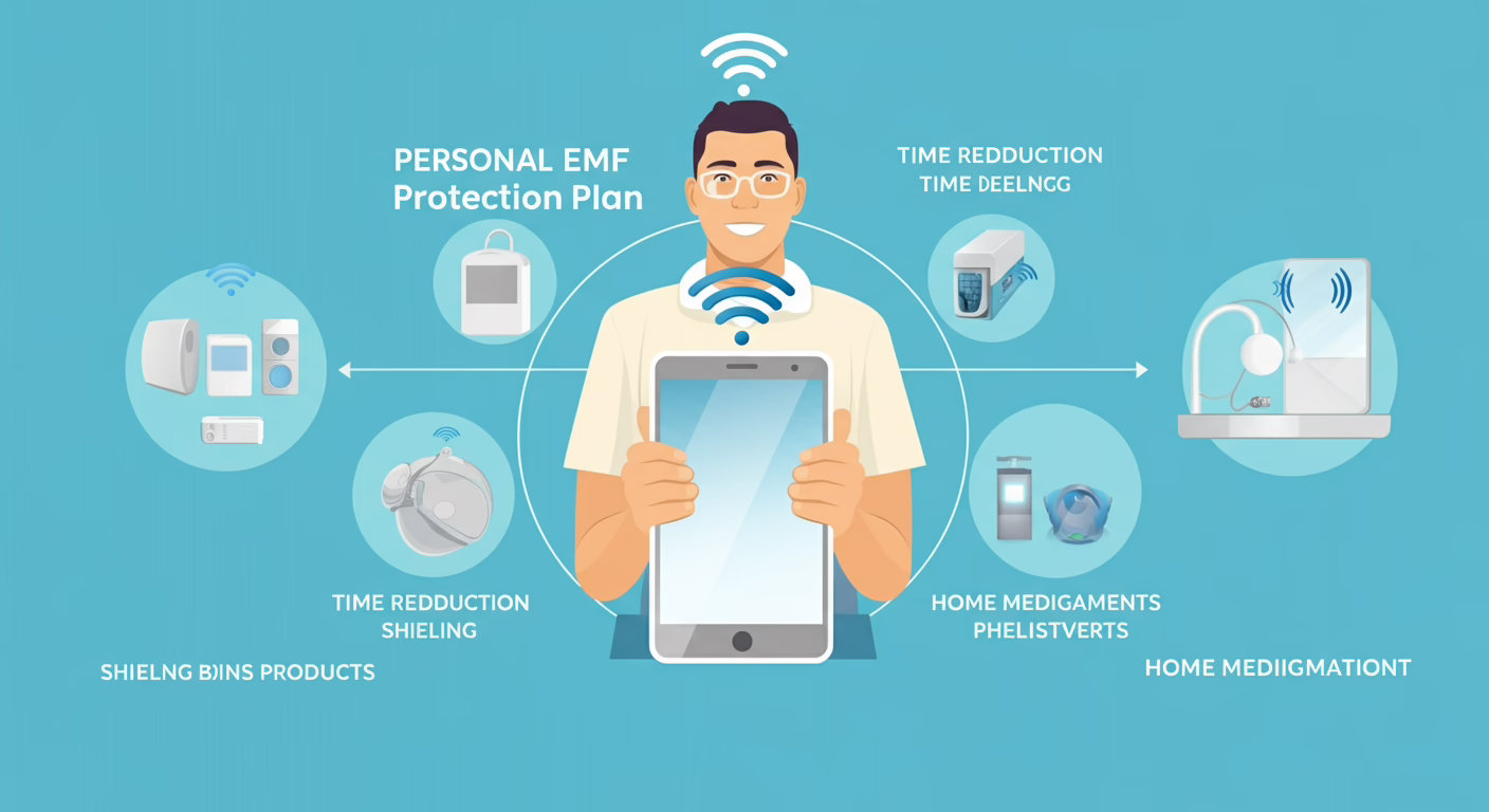 Comprehensive personal EMF protection plan combining multiple strategies
